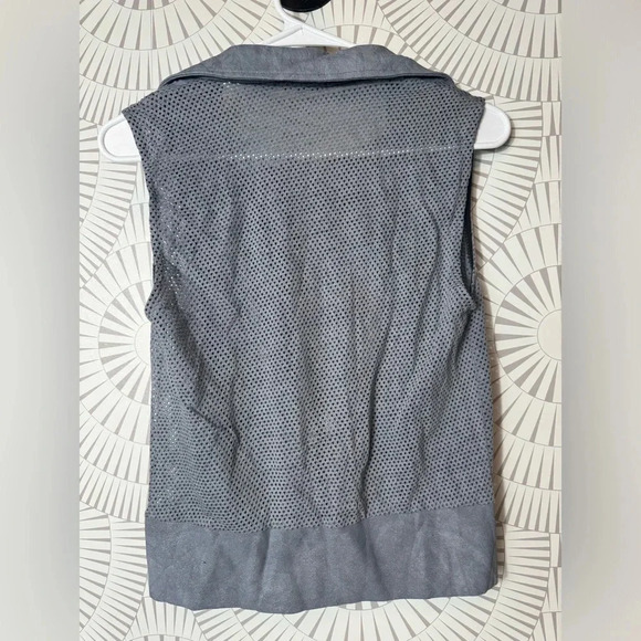 Krisa REVOLVE Brand Women’s Coated Knit Mixed Mesh Vest in Grey‎ Size XS - Picture 5 of 8
